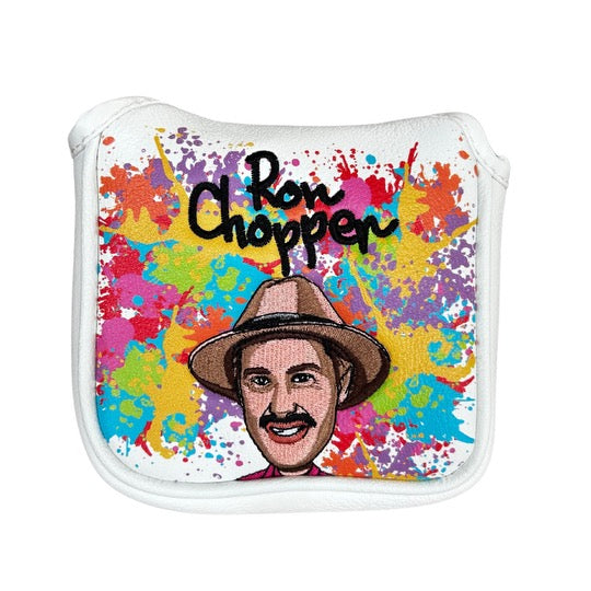 PUTTER COVER -White Splatter Midsize Square