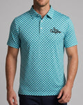 Rons' Green and White Tri Polo
