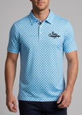 Rons' Blue and White Tri Polo