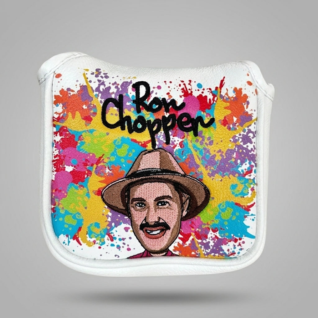 PUTTER COVER -White Splatter Midsize Square