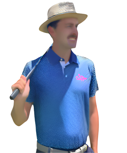 We'Ron Here Blue Polo