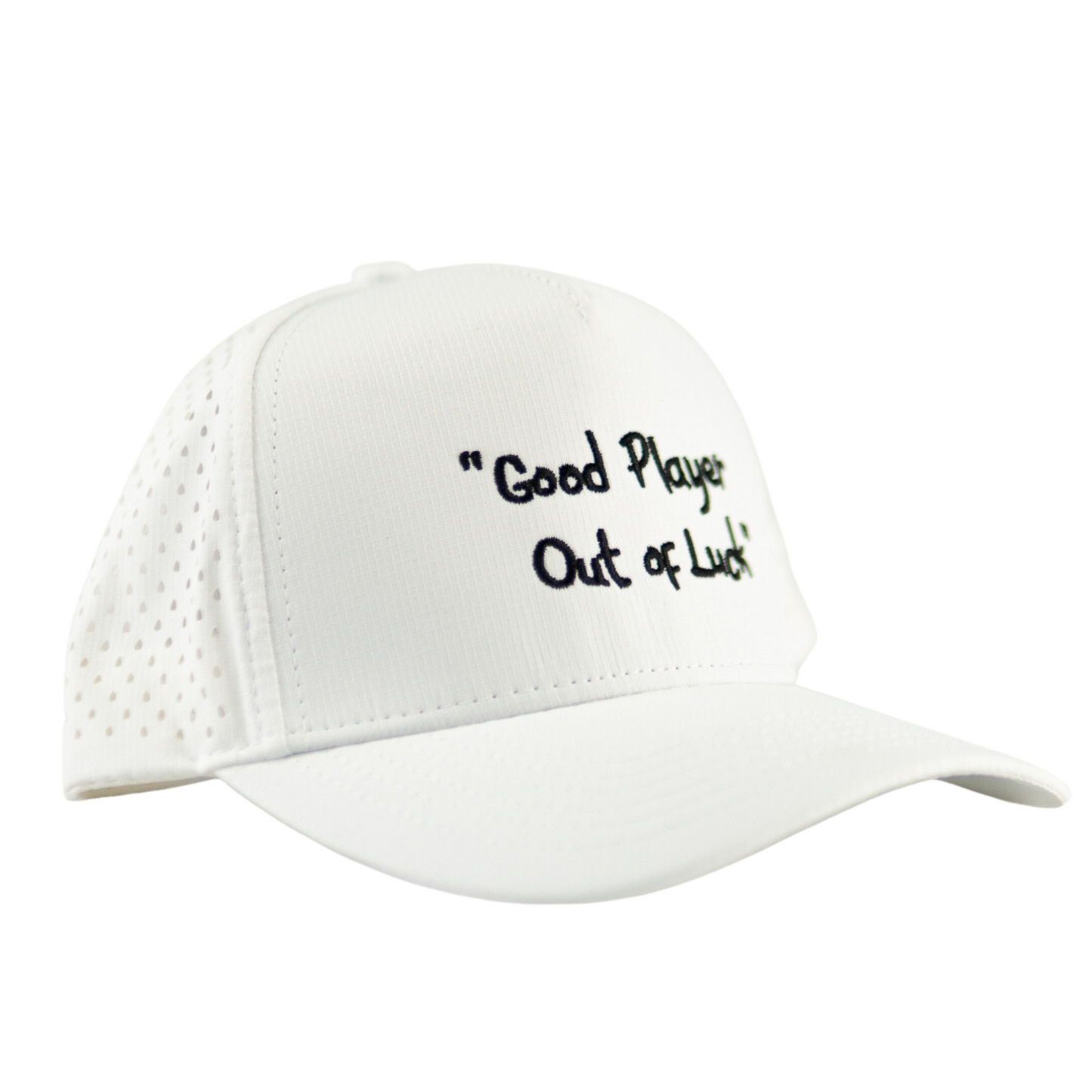 "Good Player Out of Luck" White Cap