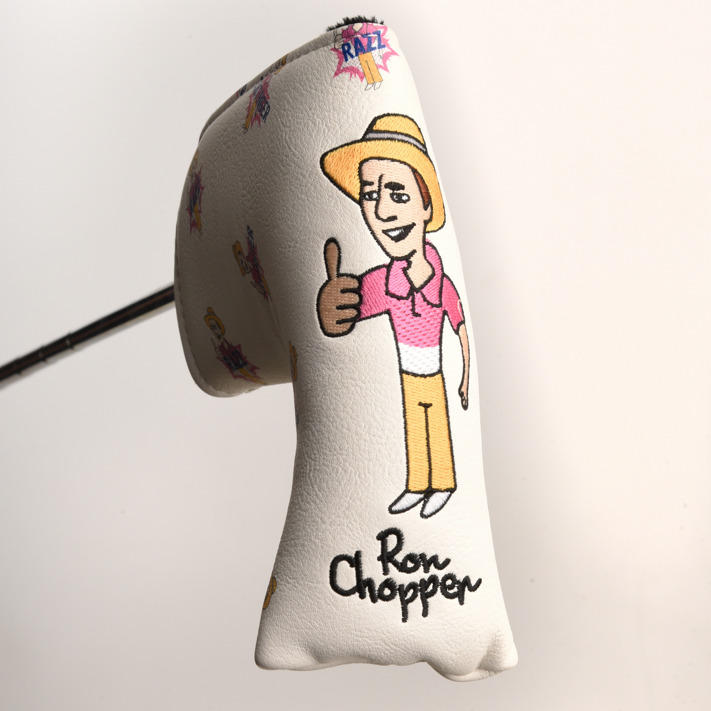 Ron's Putter White Patterned Head Cover